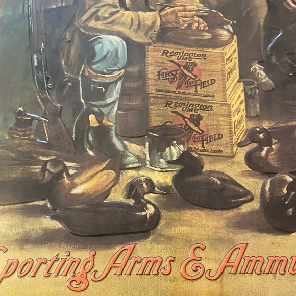 Vintage 1990 - Remington UMC Sporting Arms/Ammunition Rustic Sign 16.5”x12.5” - Picture 3 of 9